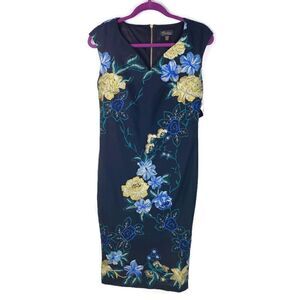 NWT Thalia Sodi Embroidered Floral Shift Dress Sm